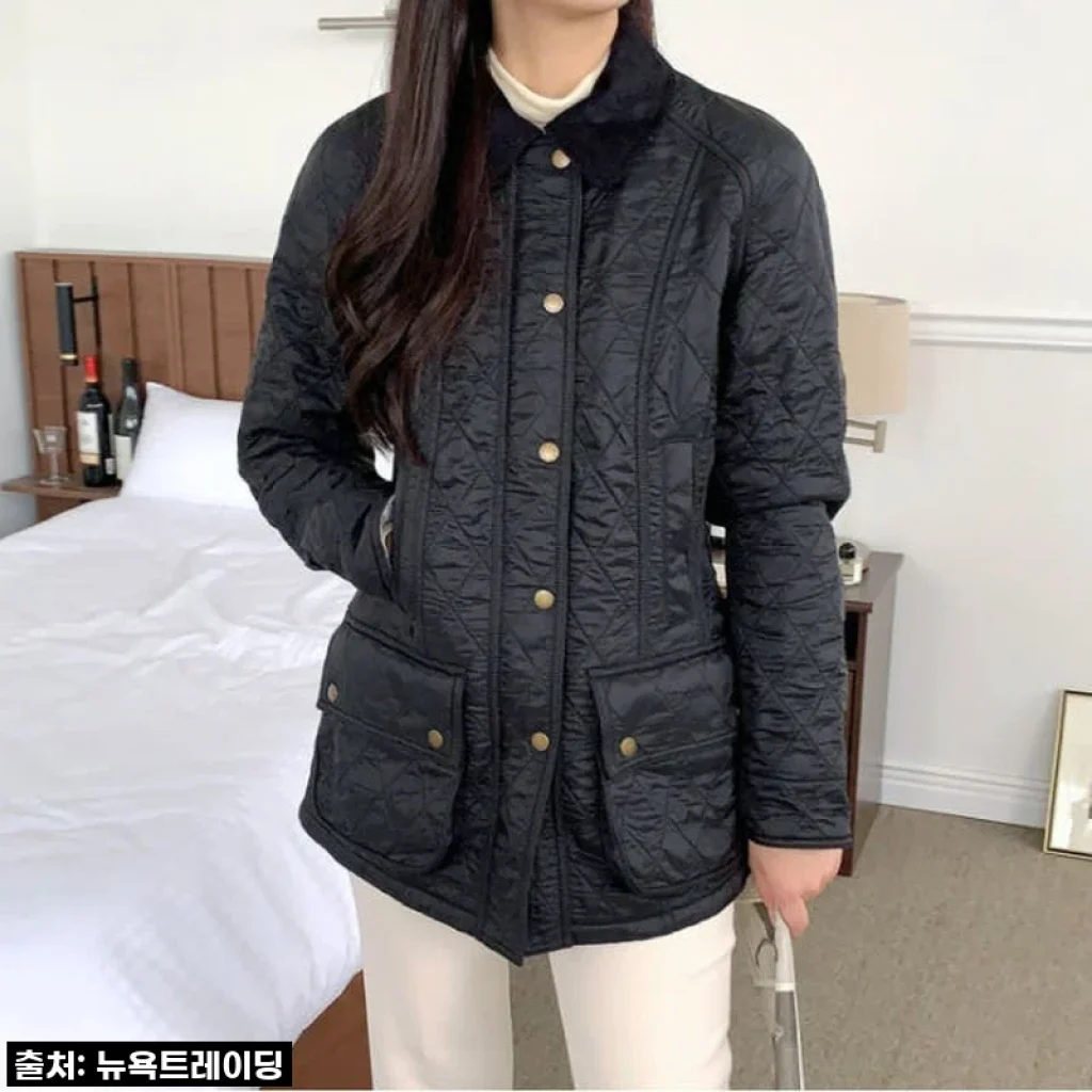 바버 비드넬 여성 퀼팅 봄 자켓 LQU0471, 내가 직접 입어보니! 봄까지 쭉~ 활용도 만점 아우터