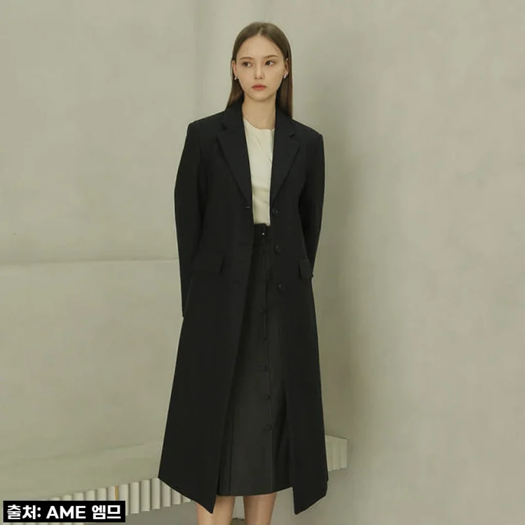 HAILEY 싱글 테일러드 코트 (Alfred Brown)_차콜: 기다림마저 설레게 하는 완벽한 겨울 아이템