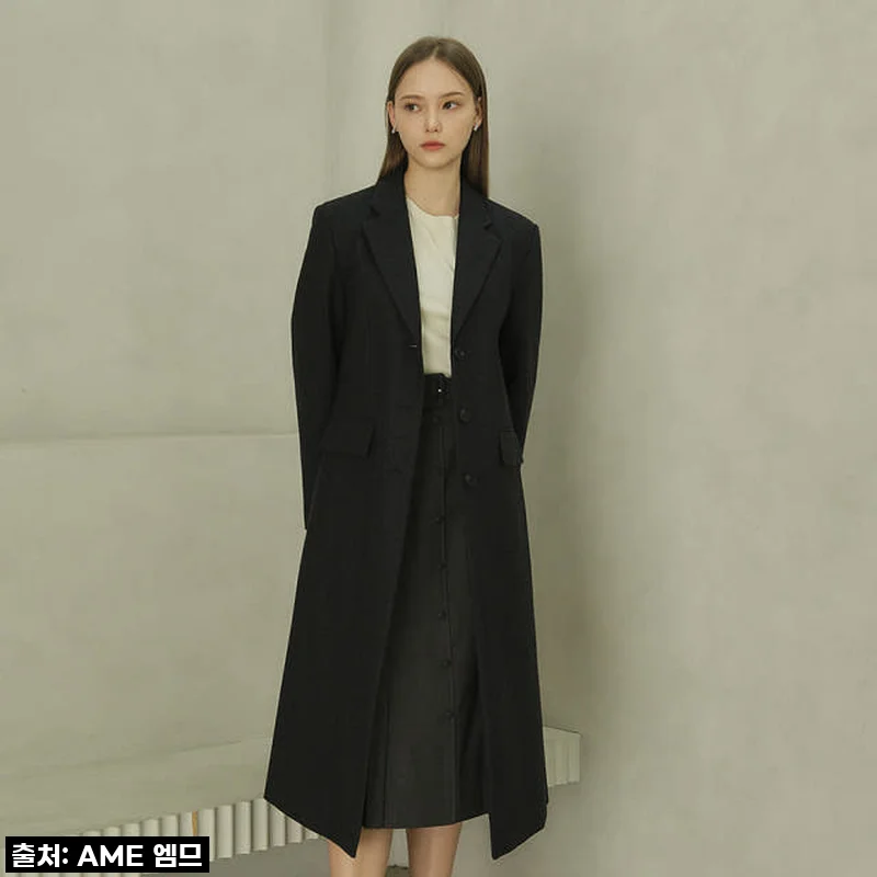 HAILEY 싱글 테일러드 코트 (Alfred Brown)_차콜: 기다림마저 설레게 하는 완벽한 겨울 아이템