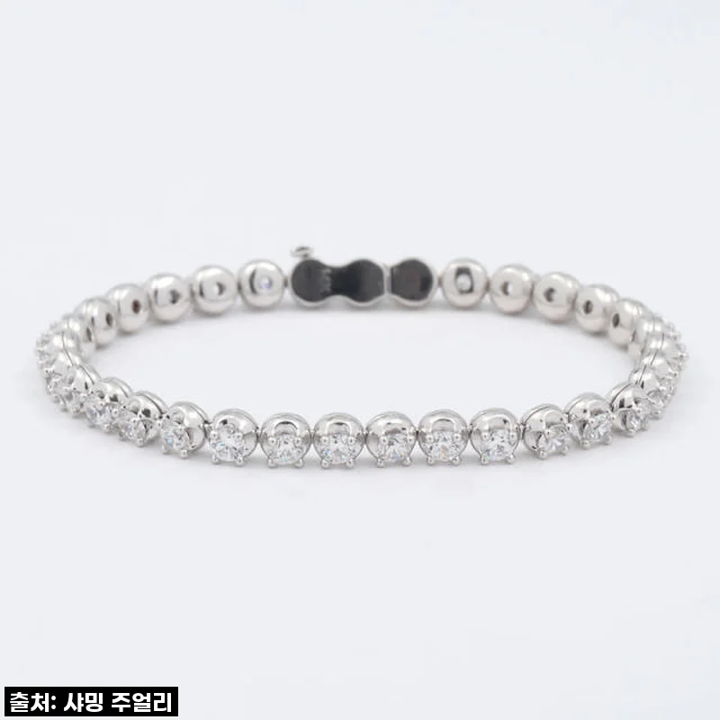 영롱함 그 자체! 1부 코로나 다이아 테니스 팔찌, 내 특별한 날을 위한 최고의 선택