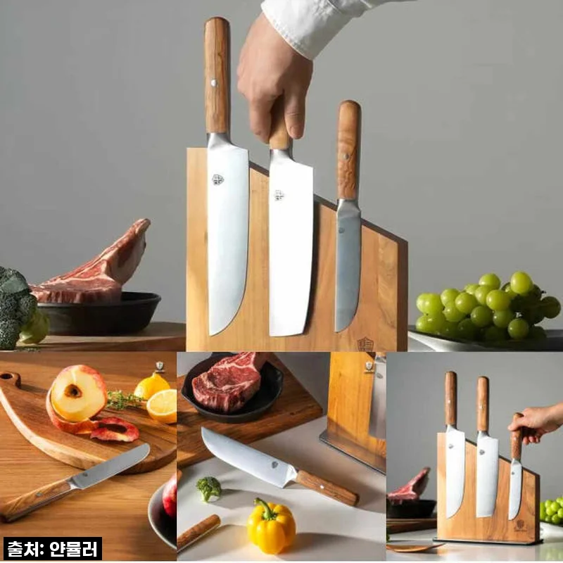 새댁의 주방 로망 실현! 얀뮬러 주방 부엌 칼 4종 나이프 칼블럭 세트, 직접 써보니...