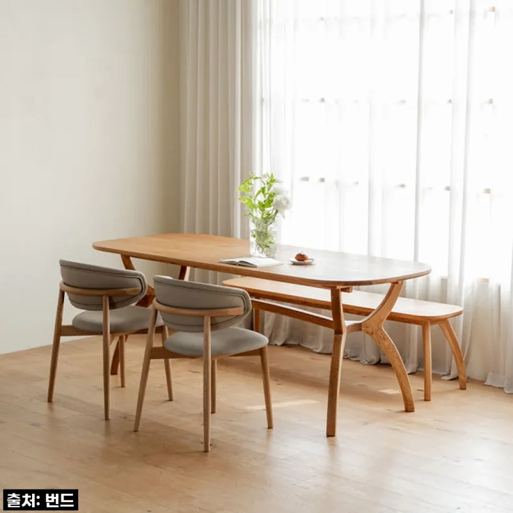 번드 카린 원목 타원 식탁 테이블 오크 1800, 드디어 우리 집으로! 로망 실현 후기