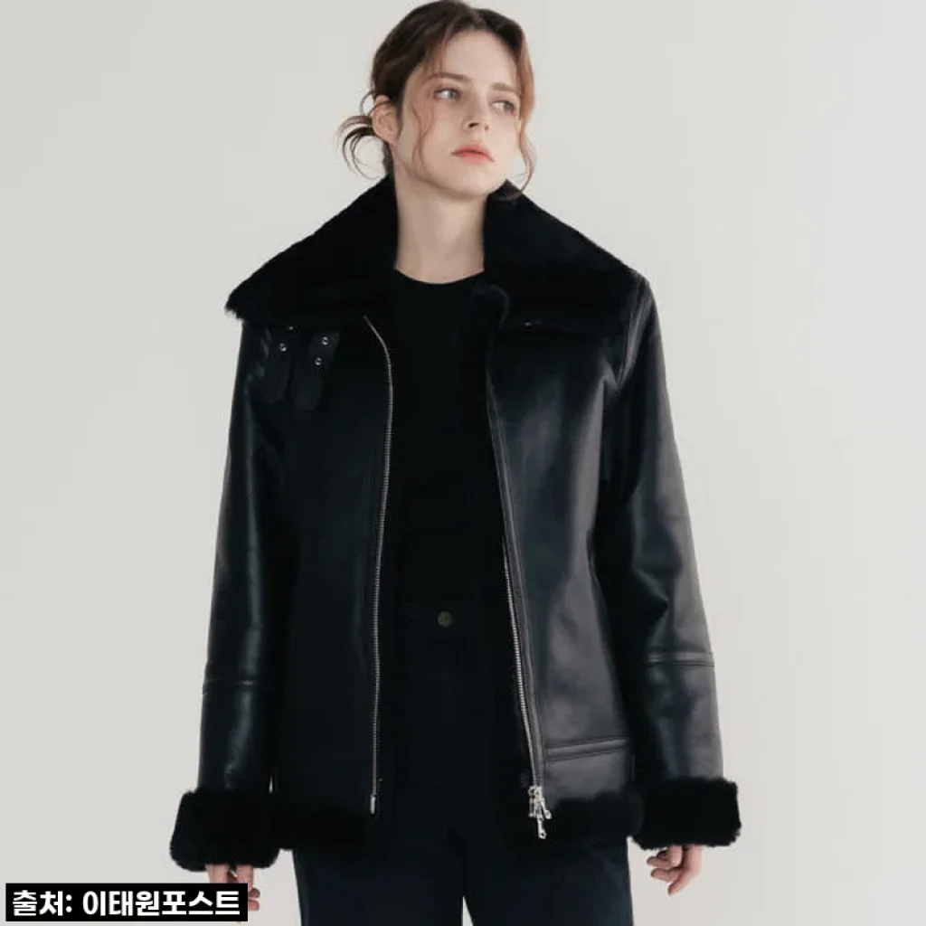 이태원포스트 리얼 양털 양가죽 여성 B-3 무스탕 자켓, 겨울을 위한 현명한 선택!
