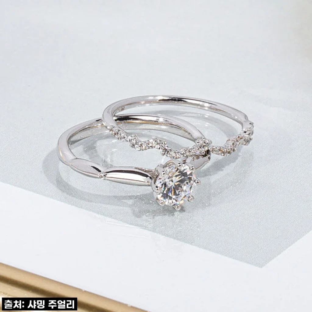 반짝임에 심쿵! 0.7캐럿 다이아반지, 우신 GIA 제시카 웨딩밴드 솔직 후기 (가드링 포함)