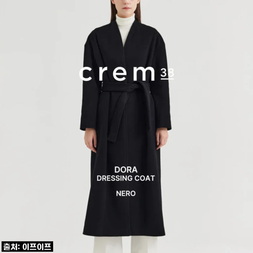 찬바람 불 때 생각나는 완벽한 선택! 크램38 도라 노카라 블랙 코트, 직접 입어보니