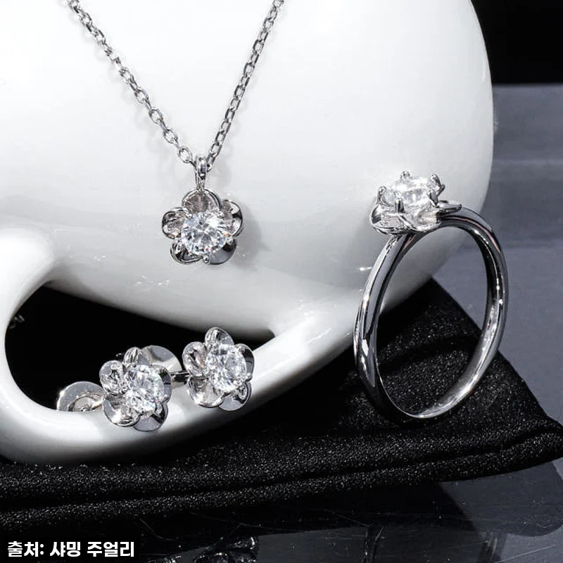 영롱함에 반하다! 3부 랩 다이아 카멜리아 세트, 기념일을 더욱 특별하게