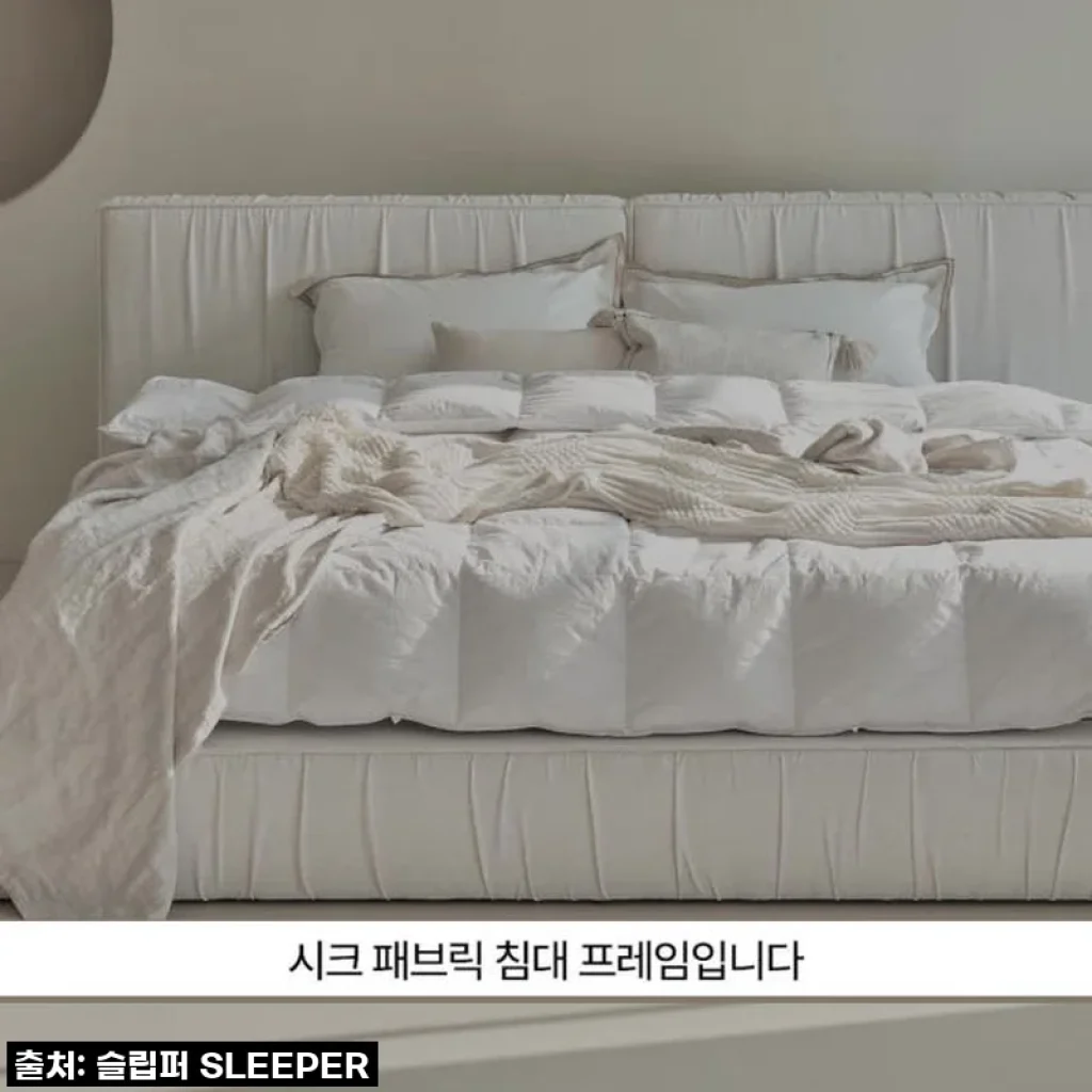 슬립퍼 시크 패브릭 침대 라지킹 프레임, 우리 침실을 호텔 스위트룸으로 만든 이야기!