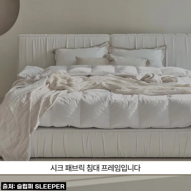 슬립퍼 시크 패브릭 침대 라지킹 프레임, 우리 침실을 호텔 스위트룸으로 만든 이야기!