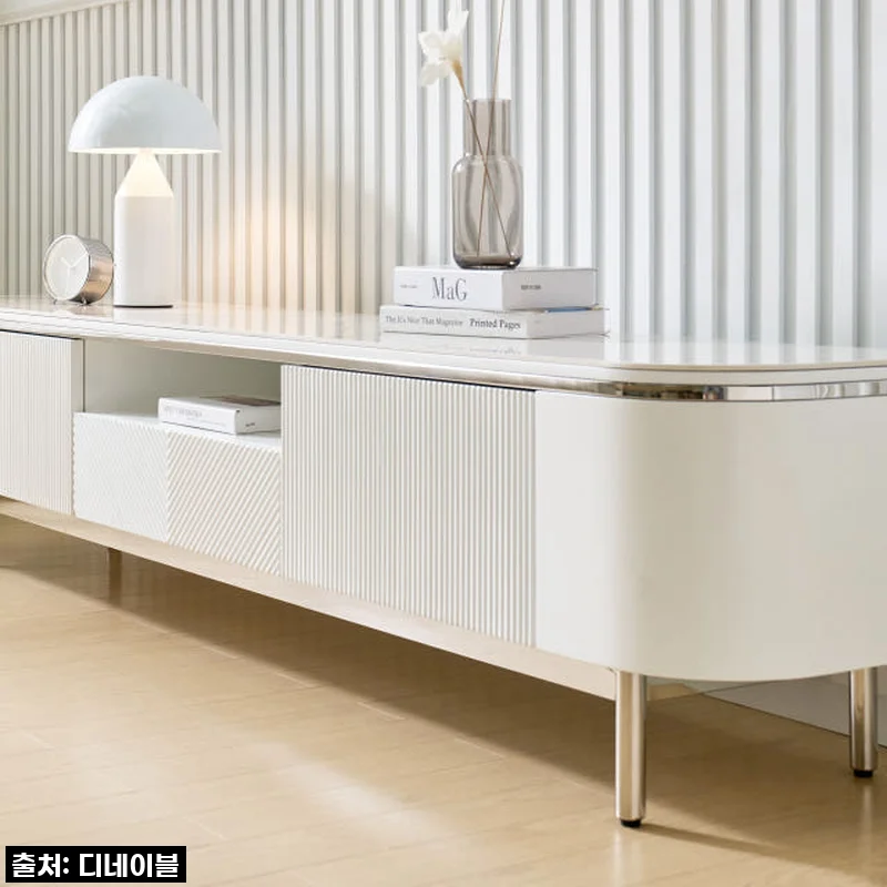 우리 집 거실의 품격을 한 단계 높여준 '블레어 천연 통세라믹 거실장 대리석 TV 티비 다이' 솔직 후기!