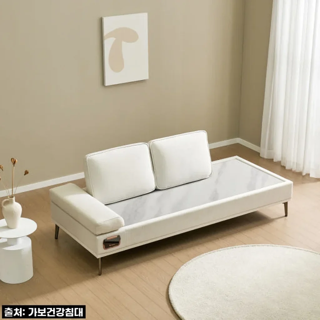 가보건강침대 F베라SE 헤드레스트 밀양흙침대 사용후기: 건강과 디자인을 모두 만족시키는 돌침대 소파