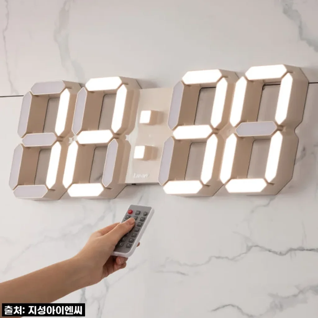 국산 루나리스 GPS 수신 LED 전자 대형 벽시계 사용후기 - 세련된 디자인과 정확한 시간의 만남