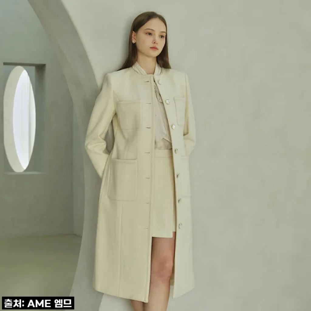 ELENA Round trimming coat (AW Hainsworth)_ivory 사용후기: 고급스러운 아이보리 코트의 품격