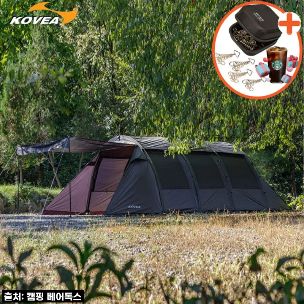 코베아 몬스터 텐트 블랙 풀세트 터널형 사용후기