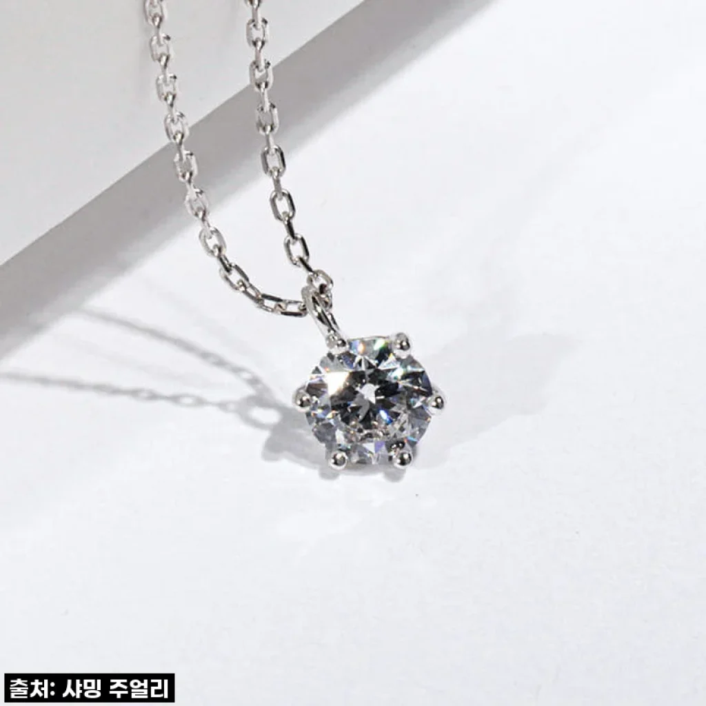5부 다이아 목걸이 천연 우신 G VVS1 6프롱 펜던트 사용후기 및 제품 소개