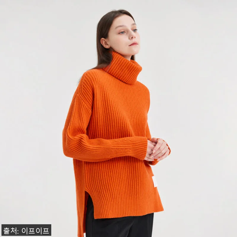 크램38 테세오 오렌지 터틀넥 골지 관련 이미지 1