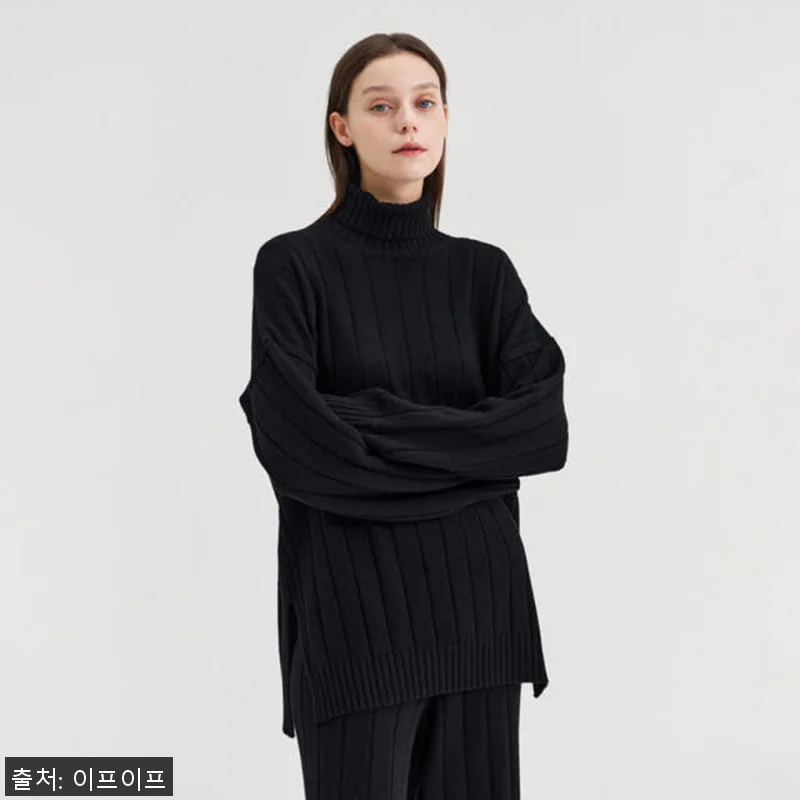 크램38 피둘라 블랙 골지 터틀넥 스 관련 이미지 1