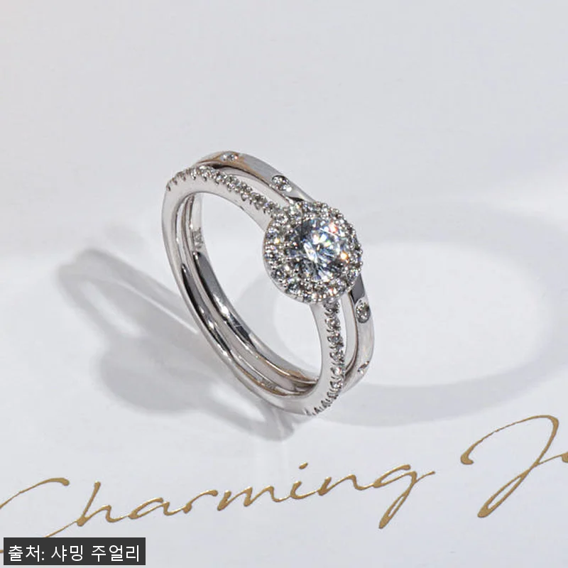 3부 다이아 반지 천연 GIA F S 관련 이미지 1
