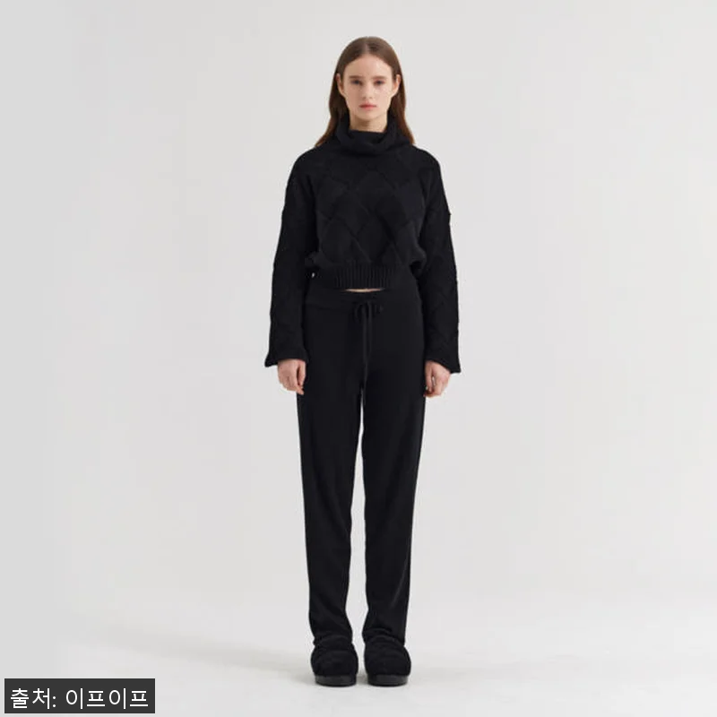 크램38 에르콜레 블랙 니트 조깅 팬 관련 이미지 1