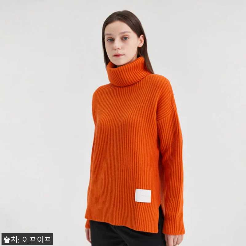 크램38 테세오 오렌지 터틀넥 골지 관련 이미지 2