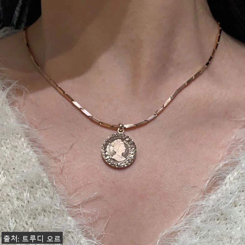 14K 18K 엘리자베스 코인 펜던트 관련 이미지 2