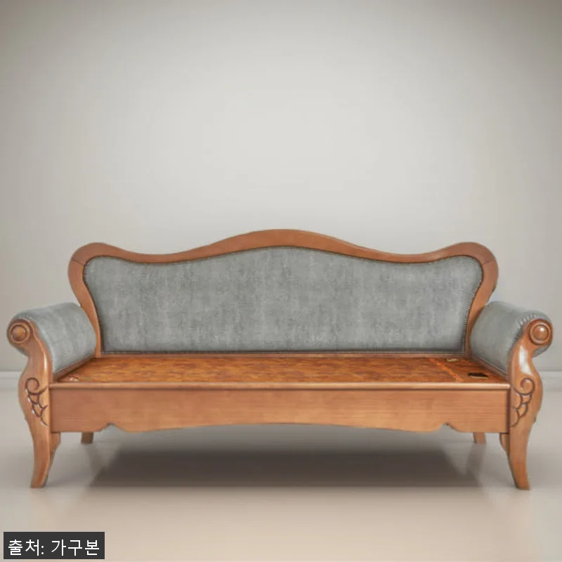 밀레 흑침대 흙침대카우치 온돌쇼파 돌 관련 이미지 1