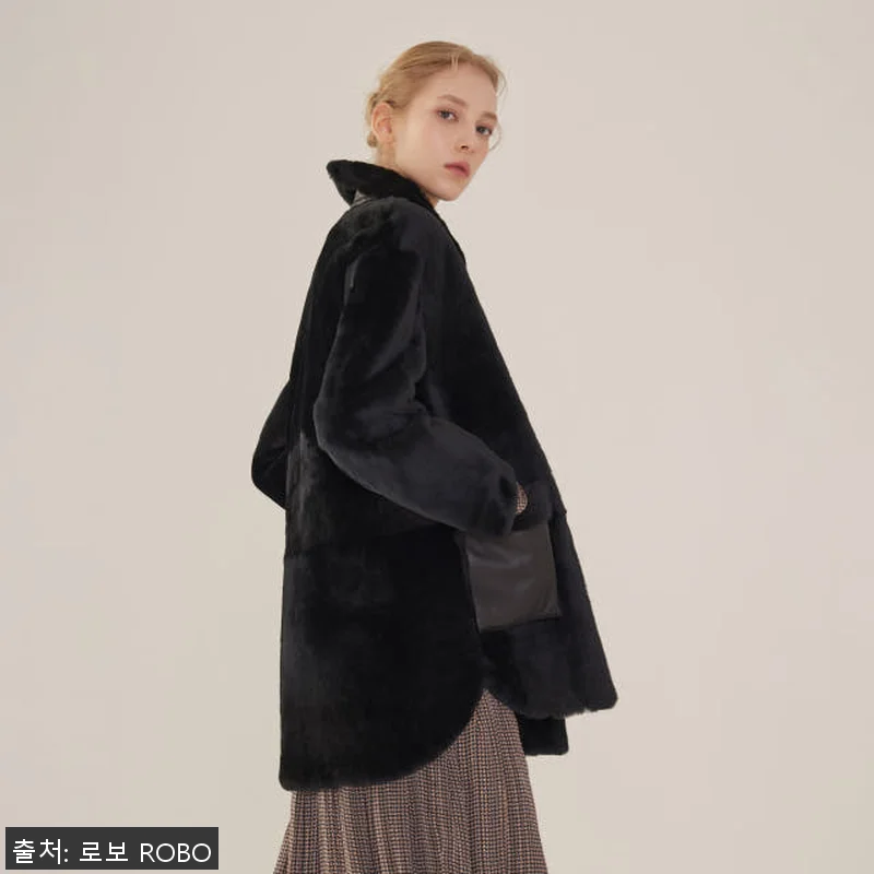 로보 하프 무스탕 코트 GSC20D3 관련 이미지 2