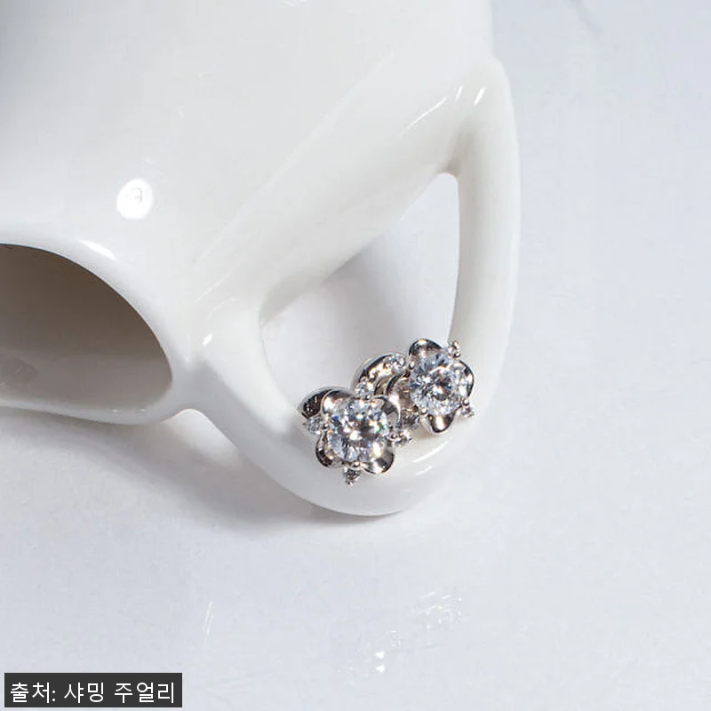 3부 다이아 연꽃 귀걸이 천연 우신 관련 이미지 3