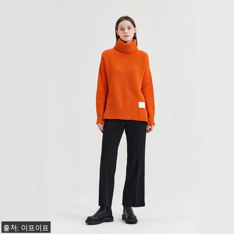 크램38 테세오 오렌지 터틀넥 골지 관련 이미지 3