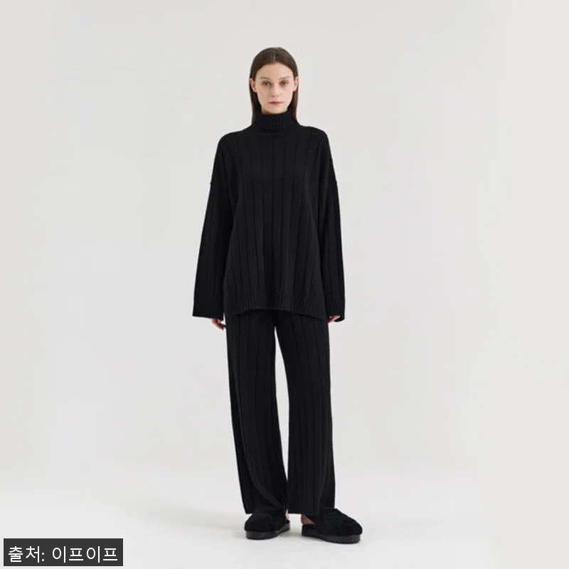 크램38 피둘라 블랙 골지 터틀넥 스 관련 이미지 3