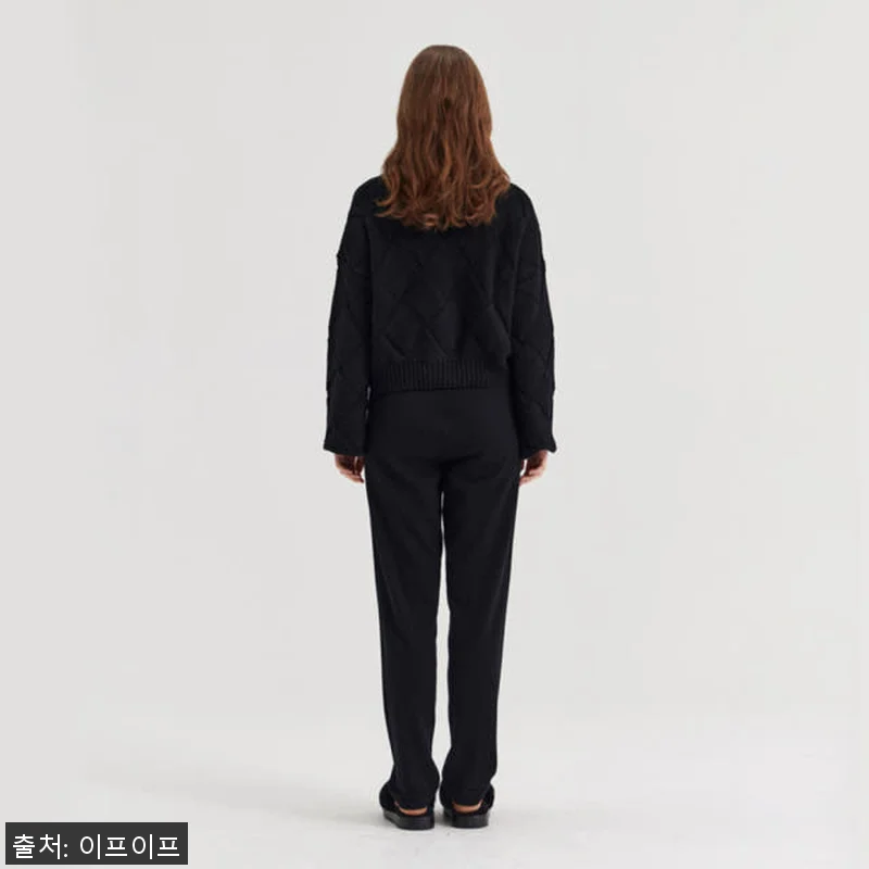 크램38 에르콜레 블랙 니트 조깅 팬 관련 이미지 3