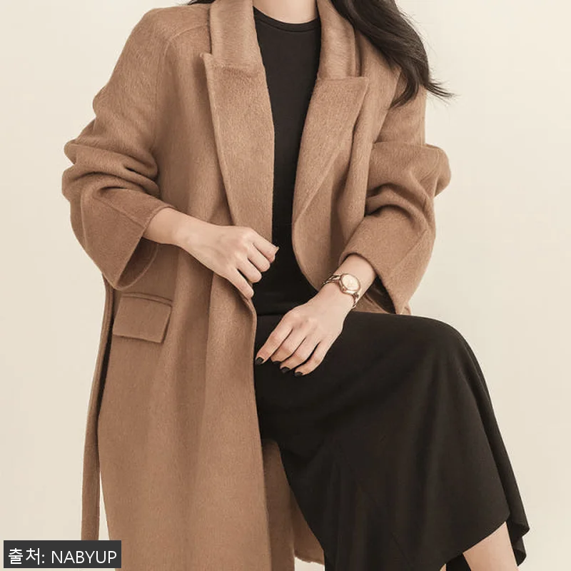 여성 카멜헤어 100% 롱코트 사용후 관련 이미지 3