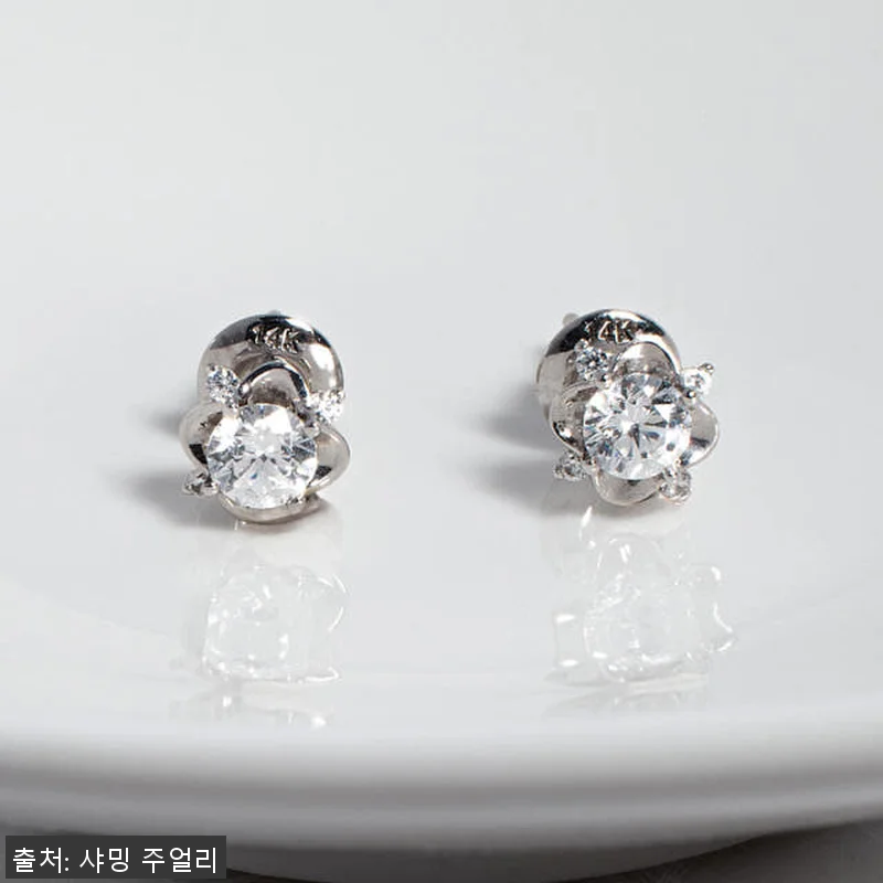 3부 다이아 연꽃 귀걸이 천연 우신 관련 이미지 4