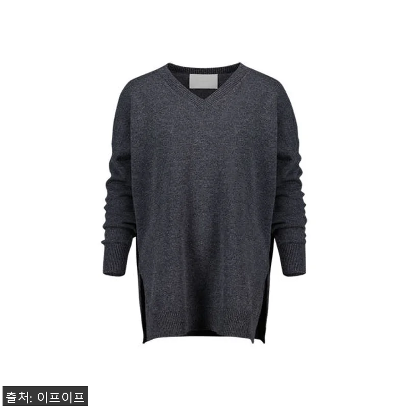 크램38 라렌투 오버핏 브이넥 챠콜 관련 이미지 4