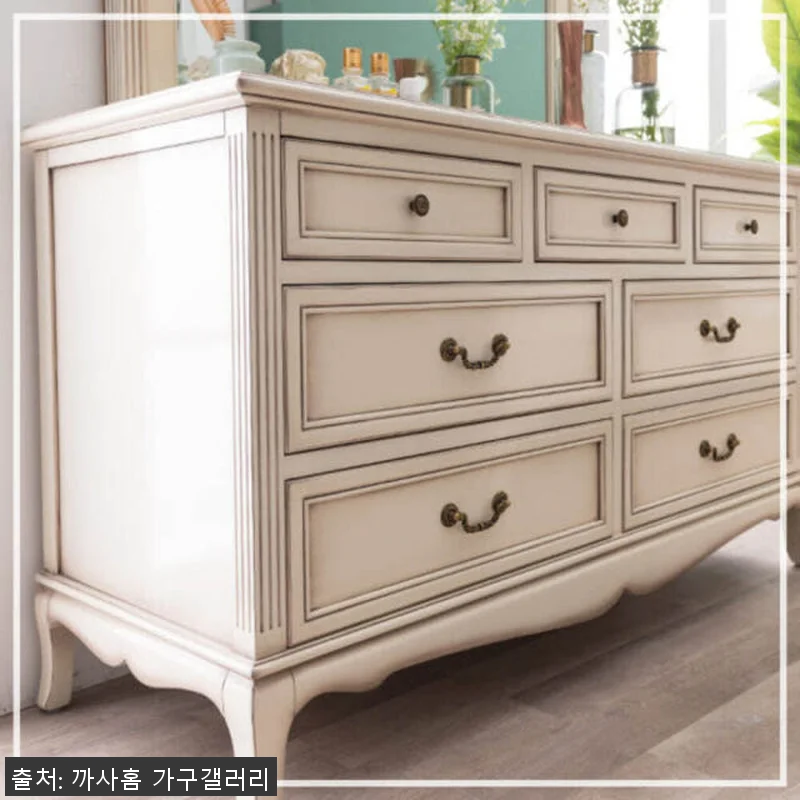 까사홈 샤넬르 아이보리 엔틱 화장대 관련 이미지 4