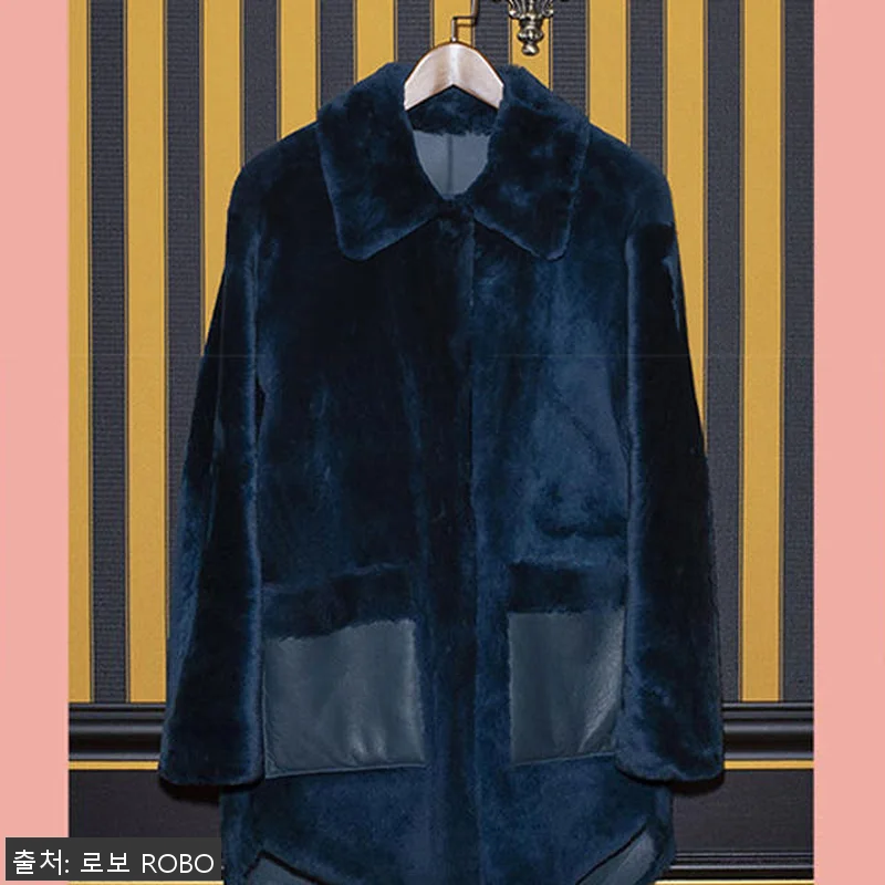 로보 하프 무스탕 코트 GSC20D3 관련 이미지 8