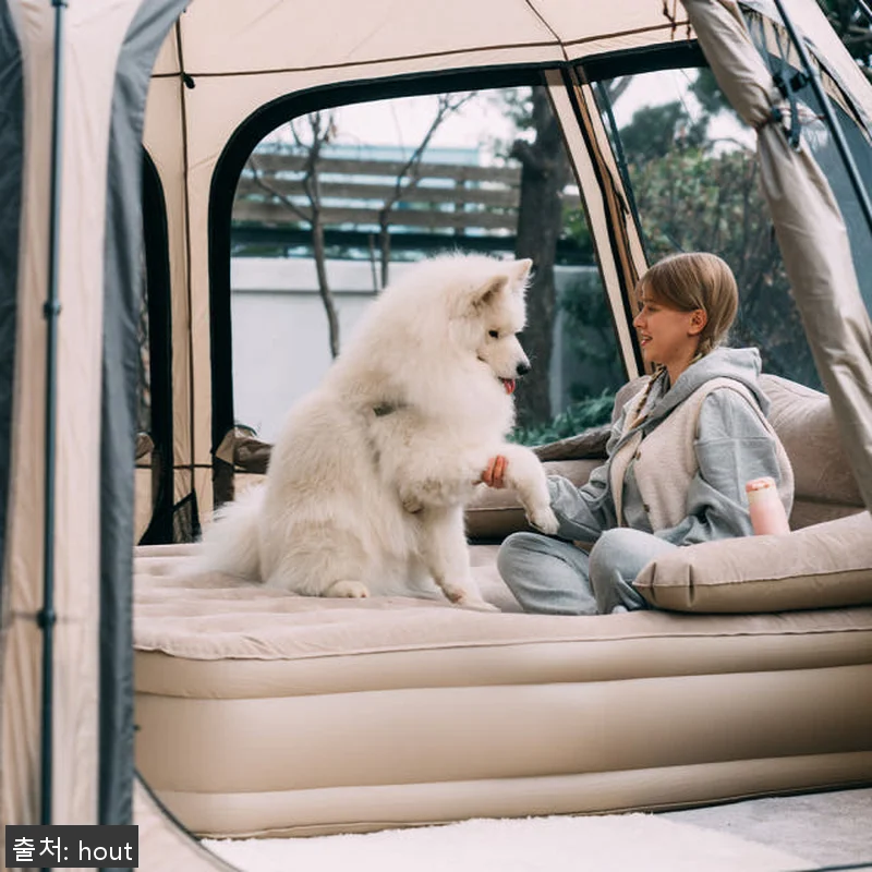 하웃도어 캠핑 에어 매트 침대 자충 관련 이미지 9