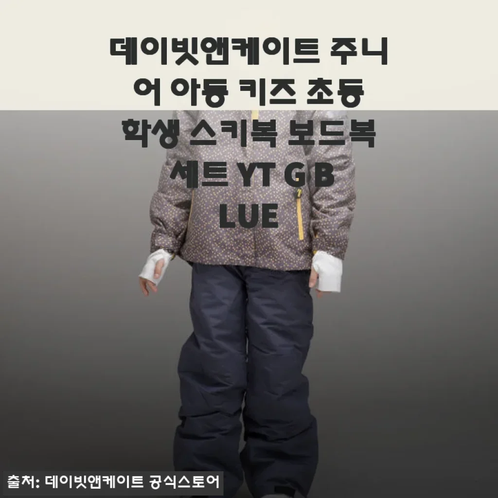 데이빗앤케이트 주니어 아동 키즈 초등학생 스키복 보드복 세트 YT G BLUE 사용후기