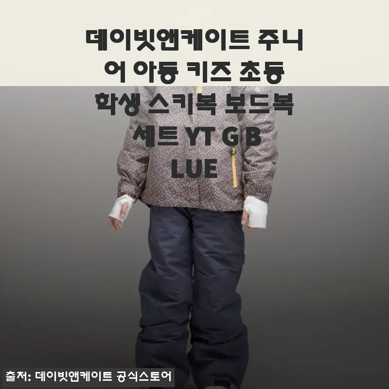 데이빗앤케이트 주니어 아동 키즈 초등학생 스키복 보드복 세트 YT G BLUE 사용후기