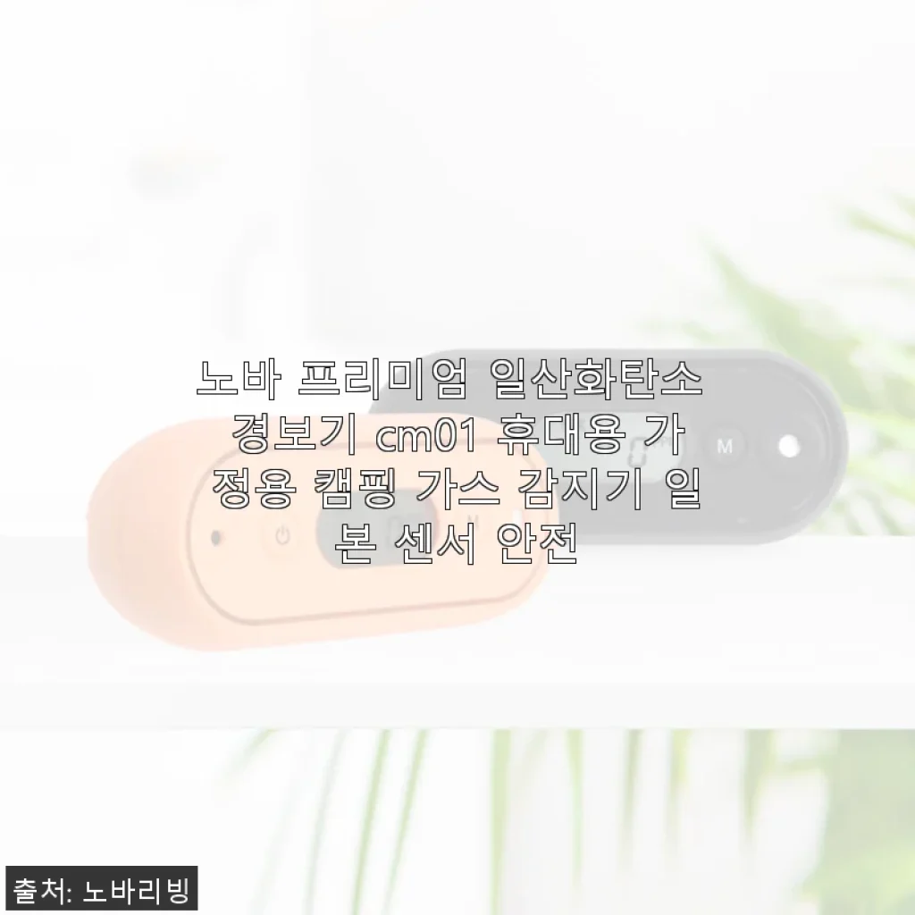 노바 프리미엄 일산화탄소 경보기 CM01 사용후기 - 캠핑과 가정 모두 안심되는 안전 파트너