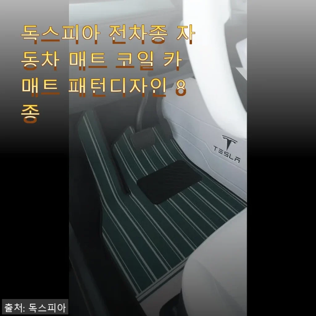 독스피아 전차종 자동차 매트 코일 카매트 사용후기: 세련된 디자인과 실용성 모두 만족