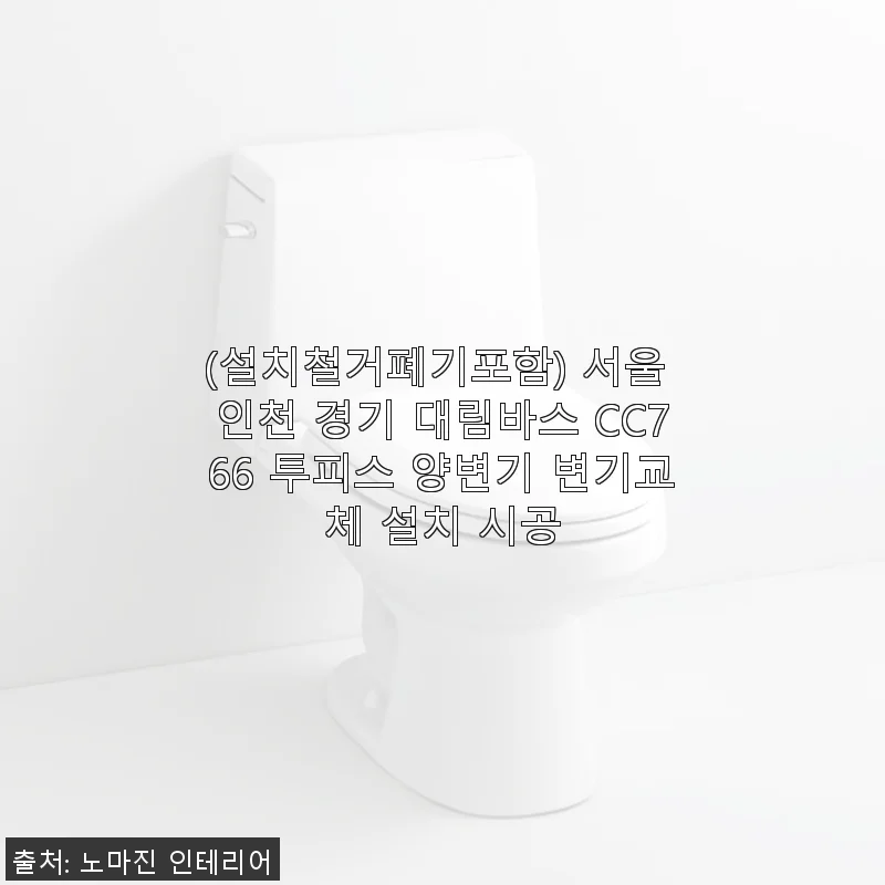 서울 인천 경기 대림바스 CC766 투피스 양변기 설치 후기