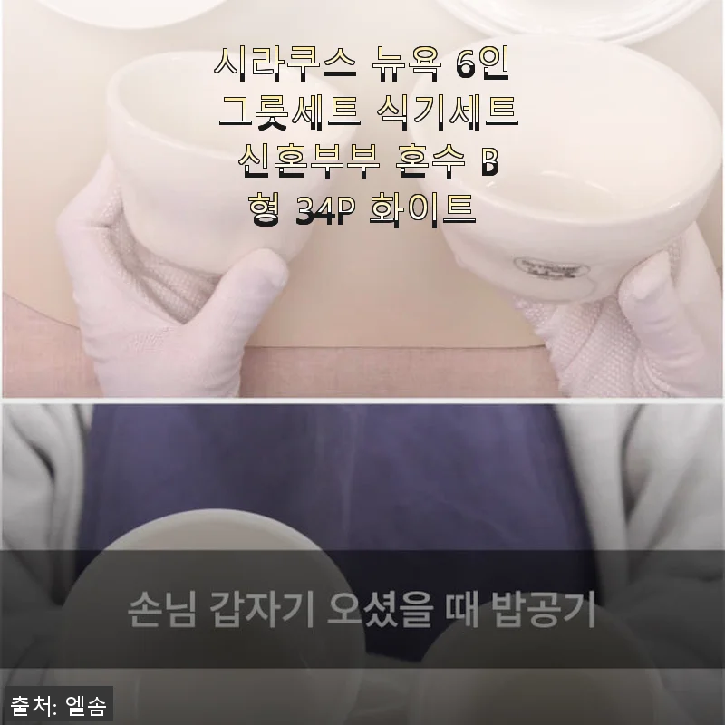 시라쿠스 뉴욕 6인 그릇세트 신혼부부 혼수 B형 34P 사용후기