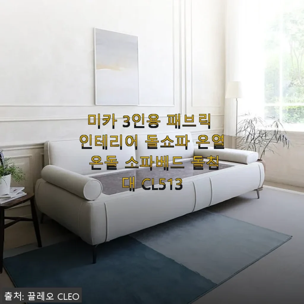 미카 3인용 패브릭 인테리어 돌쇼파 온열 온돌 소파베드 CL513 사용후기