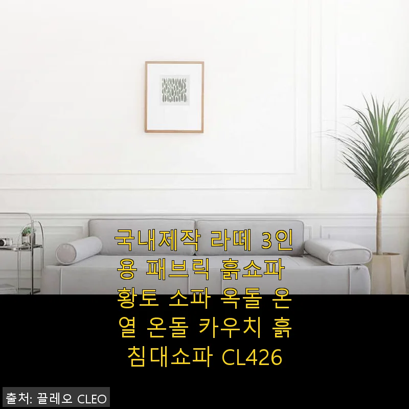 국내제작 라떼 3인용 패브릭 흙쇼파 사용후기 – 따뜻함과 디자인을 모두 갖춘 황토 소파