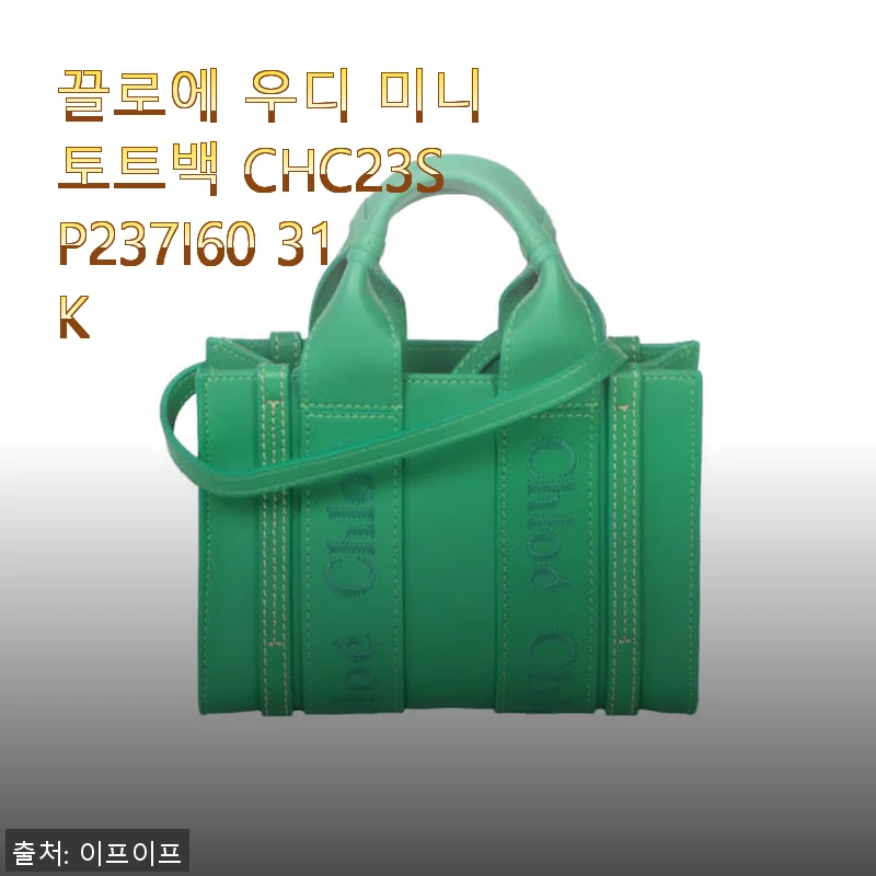 끌로에 우디 미니 토트백 CHC23SP237I60 31K 사용후기