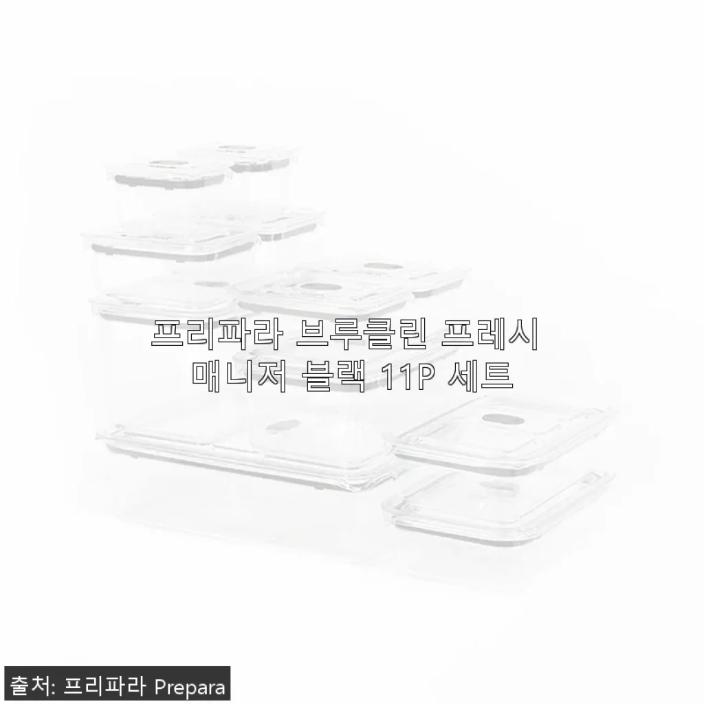 프리파라 브루클린 프레시 매니저 블랙 11P 세트 사용후기