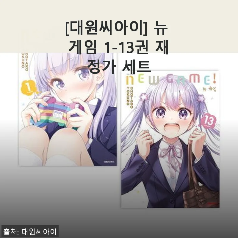 대원씨아이 뉴 게임 1-13권 재정가 세트 구매후기: 할인 혜택과 함께 즐기는 완결 만화