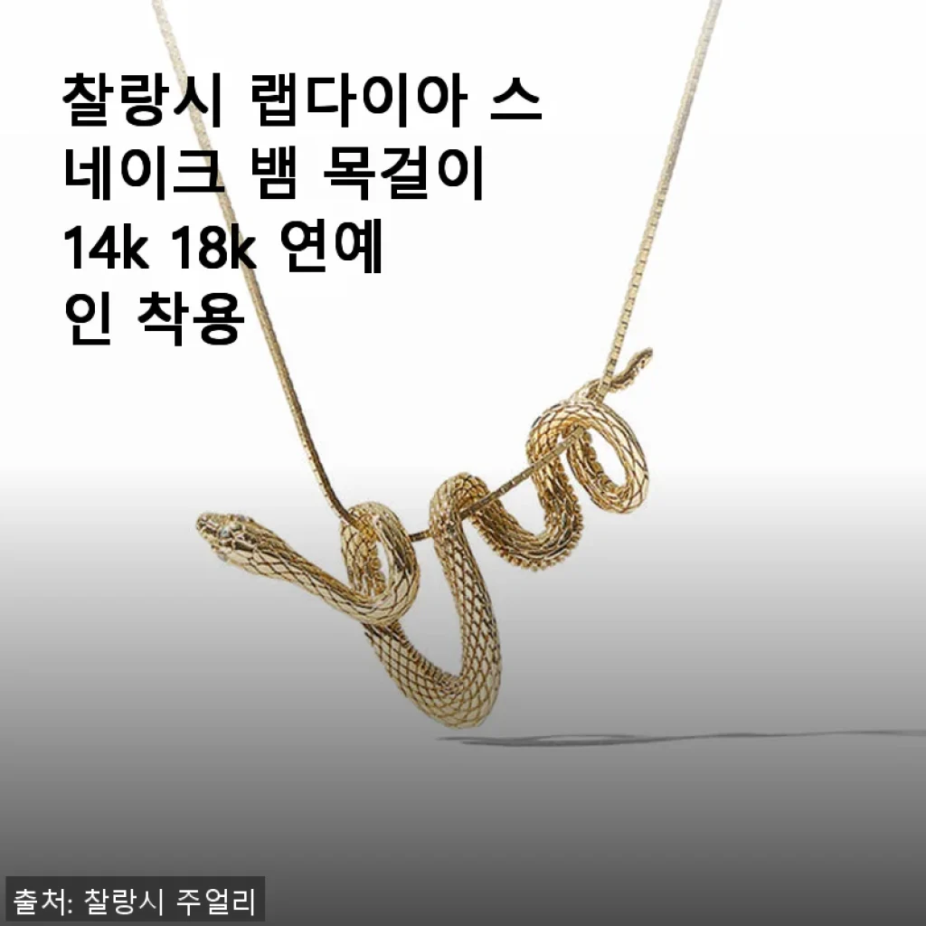 찰랑시 랩다이아 스네이크 뱀 목걸이 14k 18k 사용 후기 및 상세 소개