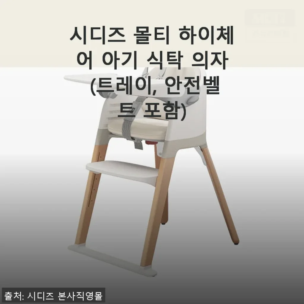 시디즈 몰티 하이체어 아기 식탁 의자 사용후기: 안정감과 편안함이 돋보이는 선택