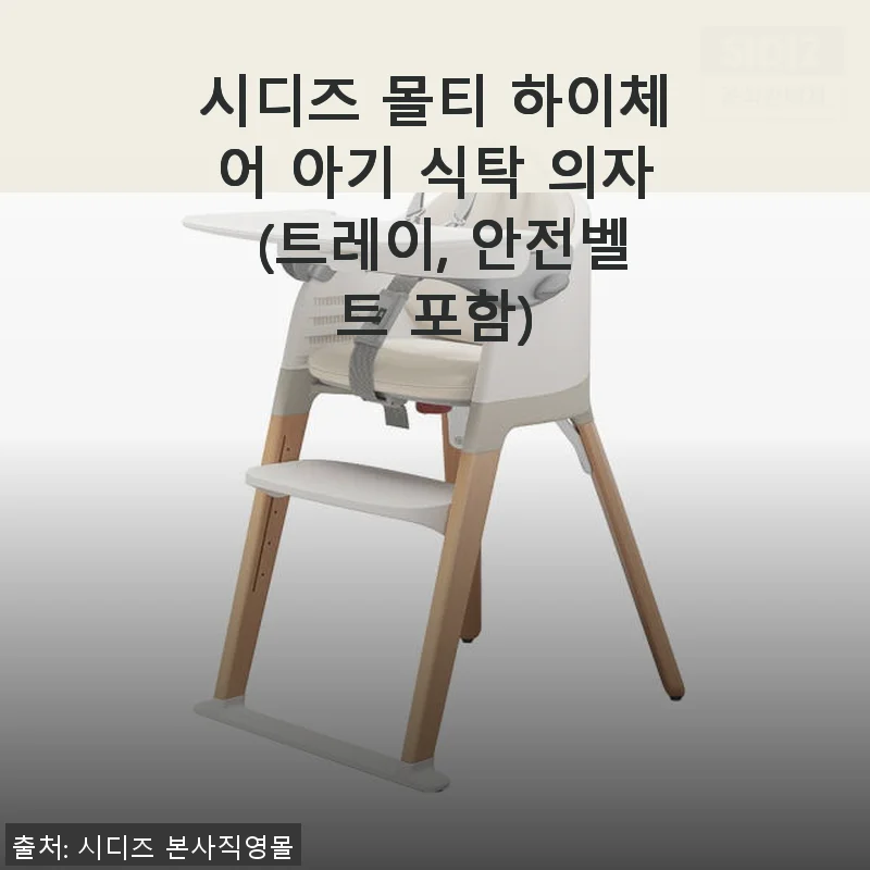 시디즈 몰티 하이체어 아기 식탁 의자 사용후기: 안정감과 편안함이 돋보이는 선택